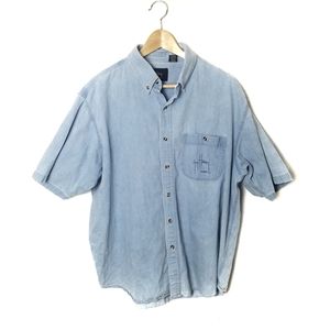 2/$20 GUY HARVEY Denim Button Down